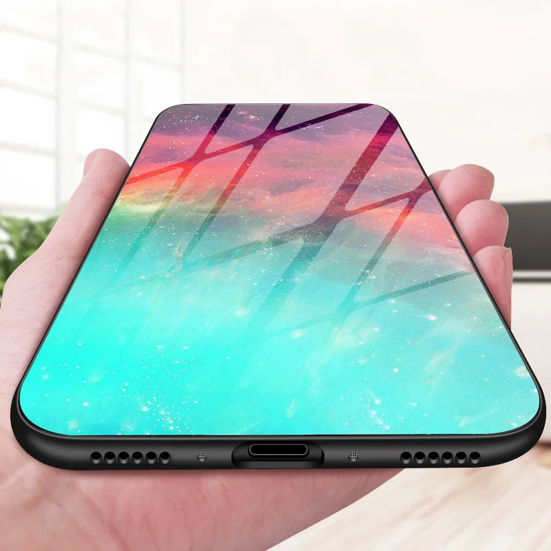 Чехол из закаленного стекла для Huawei Honor V30 Pro Nova 6 чехлы с изображением звездного