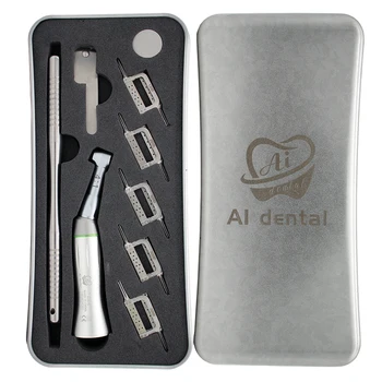 

10 set dental orthodontic tools 4:1 reduction contra angle low speed handpiece saw kit with Reciprocating ipr system