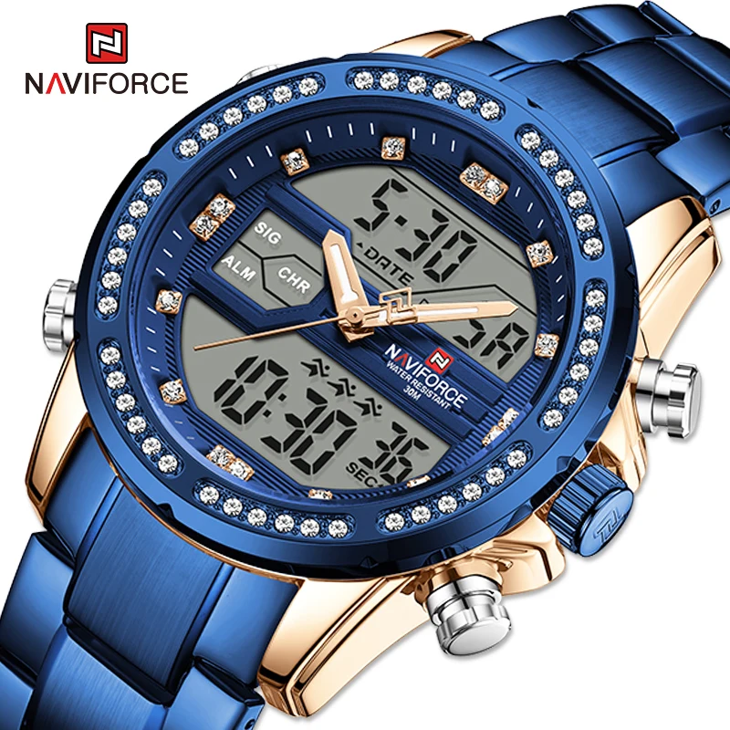 

NAVIFORCE Mens Sport Watches Luxury Military Quartz Wristwatch Digital Chronograph Male Watch Waterproof Clock Relogio Masculino