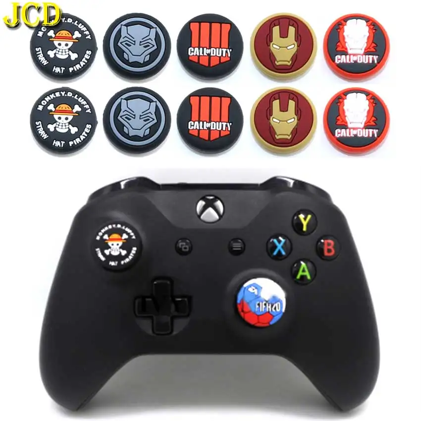

JCD 2PCS Silicone Analog Thumb Stick Grips Cover PS4 Pro Slim for PS3 Thumbstick Caps for Xbox 360 One Switch Pro Controller