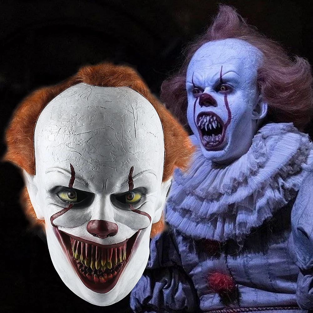 Маска пеннивайза Стивен Кинг It Chapter Two 2 Horror Косплей латексные маски шлем клоун