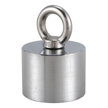 

ABLB--M8 D60X40 N52 Powerful Neodymium Magnet Outdoor Salvage Magnet Round Super Strong Magnet Steel Cup 95Kg Tension Belt Ring