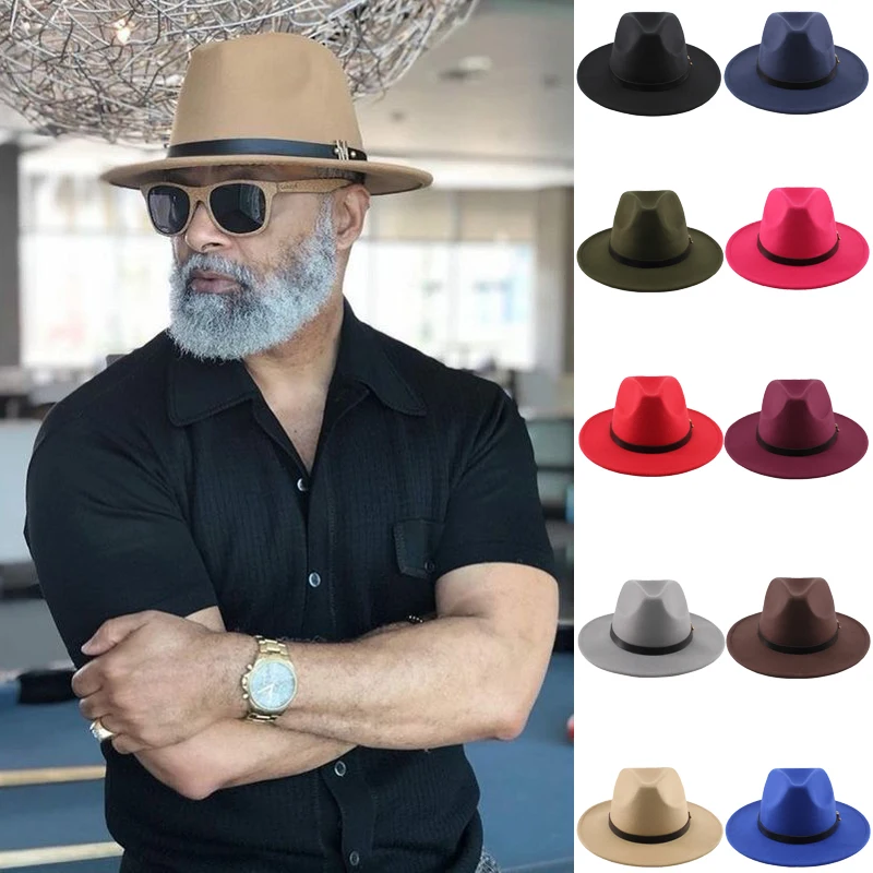 

2 Sizes Parent-child Men Women Kids Panama Hats Wide Brim Sunhats Fedora Cap Trilby Jazz Outdoor Travel Party Street Style