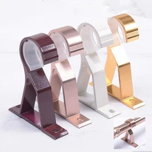 

Iron Alloy Double Curtain Pole Brackets Hang Ceiling Metal Durable Base Fixed Holder Home Decoration Accessories