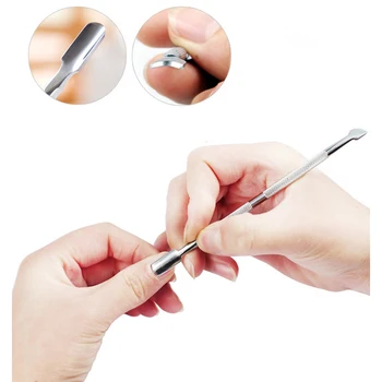 

1/4Pcs Double-end Cuticle Pusher Nail Art Tools for Pedicure Manicure Cuticle Remover File Spoon Nail Foot Care Lifter Cleaner