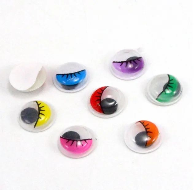 210 шт 10 мм многоцветные круглые пластиковые Ресницы Глаза шатающиеся гуглые Глаза DIY игрушки куклы скрапбук