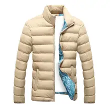 

Terrific Coat Wear Resistant Solid Color Stand Collar Warm Men Coat Men Down Coat Winter Down Coat