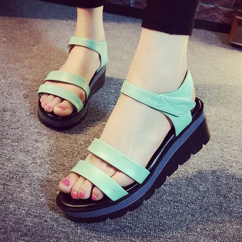 

2020 Thick Woman Sandals With With Leisure Time Flat Bottom Toe Comfortable Will Code Sandals