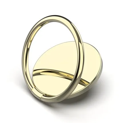 Металлическое кольцо на палец для мобильного телефона, вращающийся на 360 градусов, подставка для смартфона, держатель для IPhone, samsung, huawei, автомобильная подставка - Цвет: Gold