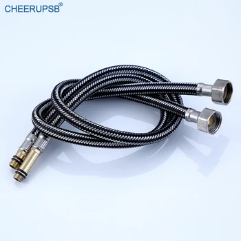 

Kitchen Bathroom Hot Cold Water Flexible Hose 1/2 Nylon Stainless Steel Faucet Pipe 2 PCS Mixer Plumbing Hose Water Supply Hoses
