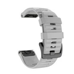 Premium Silicone Sport Watchband Strap with Quick Release - 22mm Fenix 6 6 Pro (Gray)