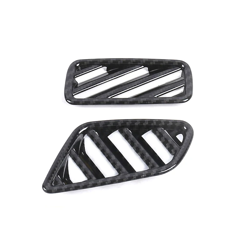 Matte Carbon Fibre Для Audi Q3 ABS автомобильные аксессуары приборная панель Кондиционер Выход отделка A/C вентиляционное отверстие рамка Панель украшения - Название цвета: Matte Carbon Fibre