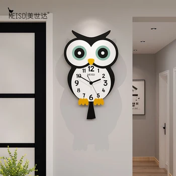 

Large Owl Anime Acrylic Large Decorative Wall Clock Modern Design Living Room Home Decoration Wall Watch Hanging Clock Sticker