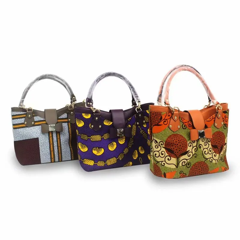 Африканские сумки для женщин сумка высокого качества восковая сумка комплект Анкара африканская вощеная ткань принтом для женщин платья 6 ярдов/партия