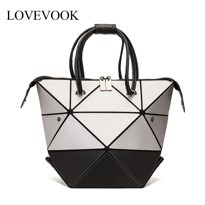 

LOVEVOOK women handbags luxury shoulder bags designer 2019 foldable Totes with top-handle female various shapes geometric bags