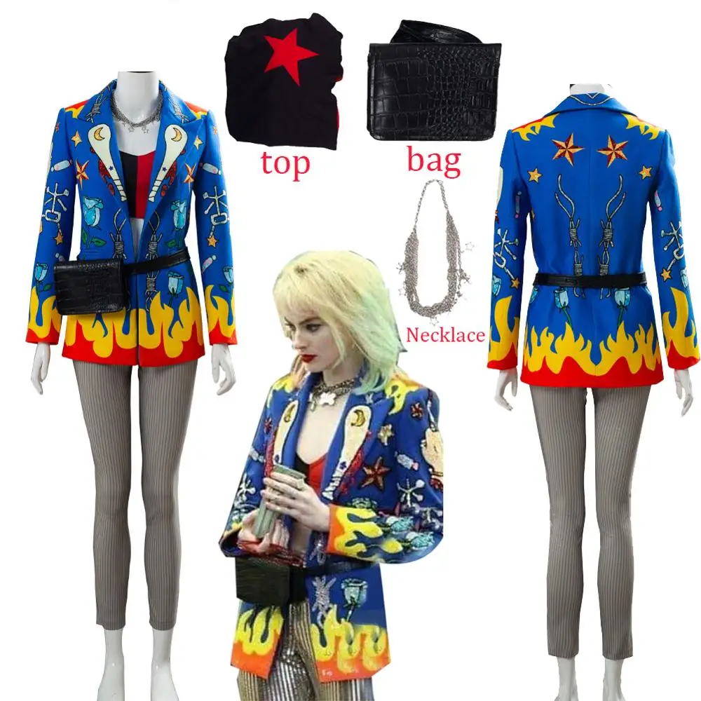 

Birds of Prey 2 And the Fantabulous Emancipation of One Cosplay Harley Quinn Costume Suit Uniform for Women Female Halloween
