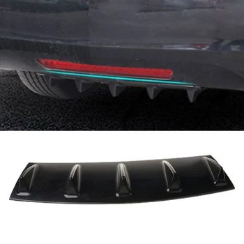 

Universal Car Rear Bumper Lip Diffuser 5 Fin Shark Fin Style Car Black Bumper