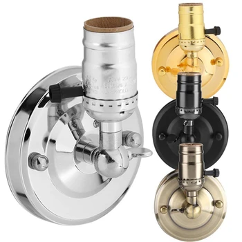 

Vintage Lamp Holder Chandelier Sconce Pedestal Decoration Rotary Switch Simple Kitchen Bedroom Lamp