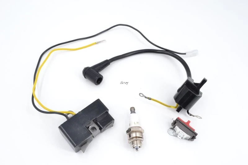 2 Parts Ignition Coil Module Kit Spark Plug Set for Husqvarna 61 162 266 Jonser