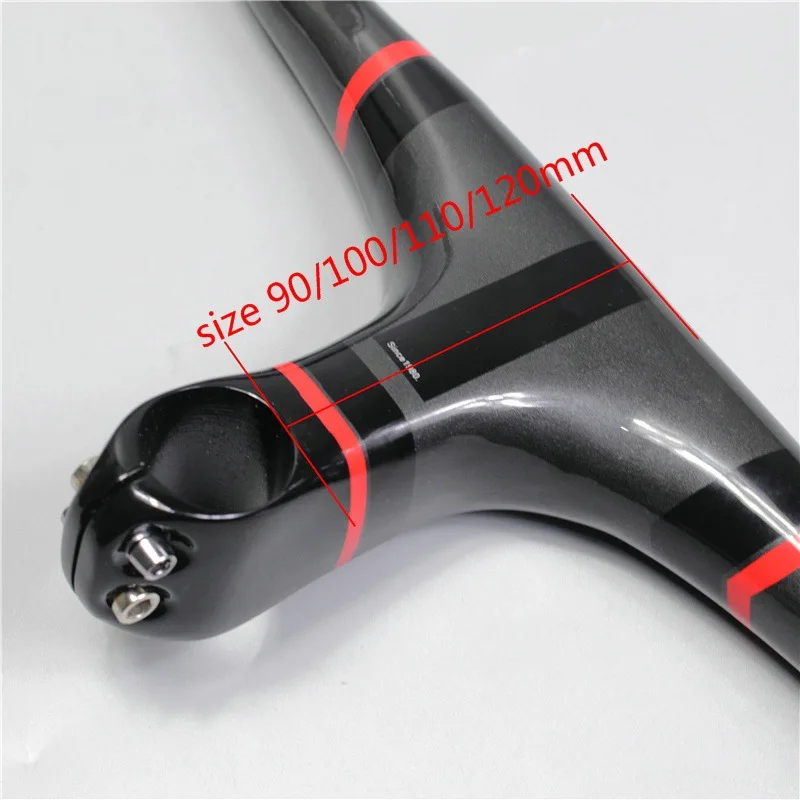 

Sporting Handlebar Supply Carbon fiber Integrated Bicycle bike Handle Black