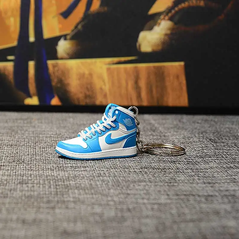 a single shoe w ring Дропшиппинг ПВХ брелок для обуви 1 3D мини-кроссовки "OW CHICAGO" Спортивная обувь Кроссовки брелки - Цвет: a single shoe w ring