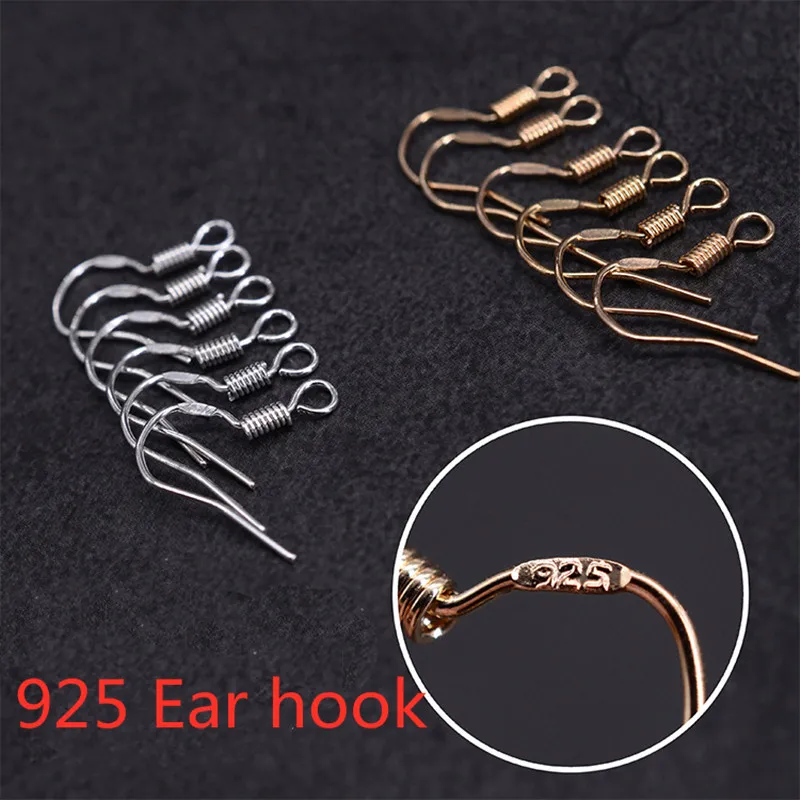 

100pcs Carven 925 Sterling Silver Copper Ear Wires Wholesale Earrings Hook for DIY Jewelry Earrings Making Supplies Accessories