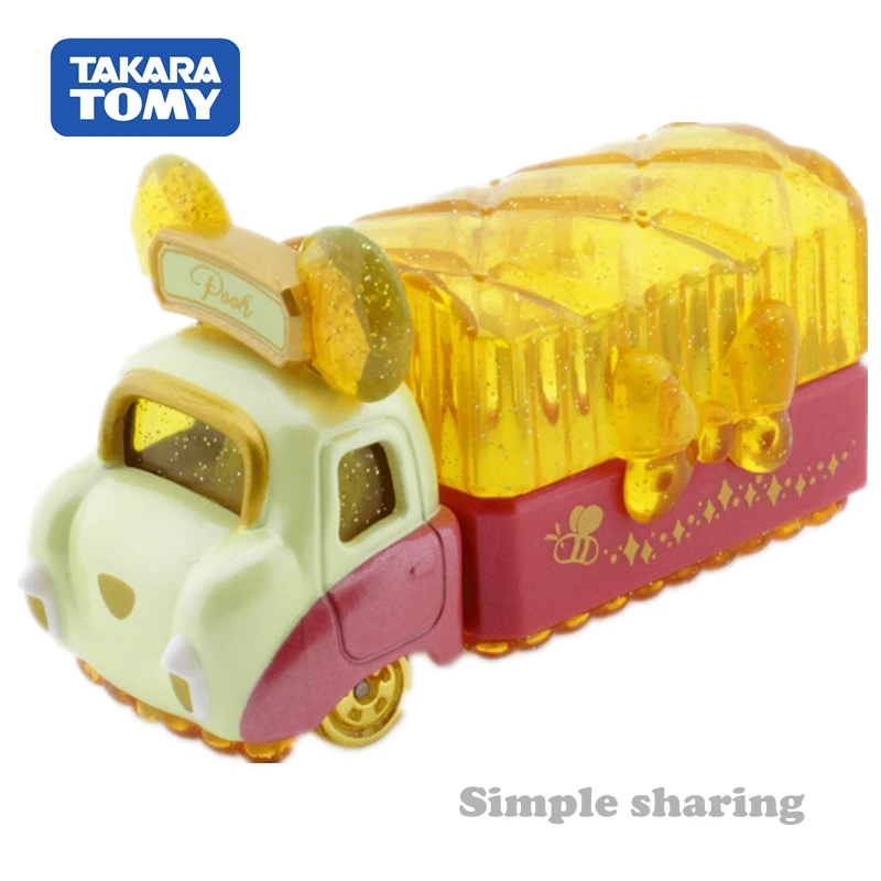 TAKARA tomy tomica, Игрушечный Грузовик с изображением медведя Винни, горячая Распродажа, миниатюрные Детские литые игрушки, набор прозрачных детских моделей автомобилей, забавная безделушка