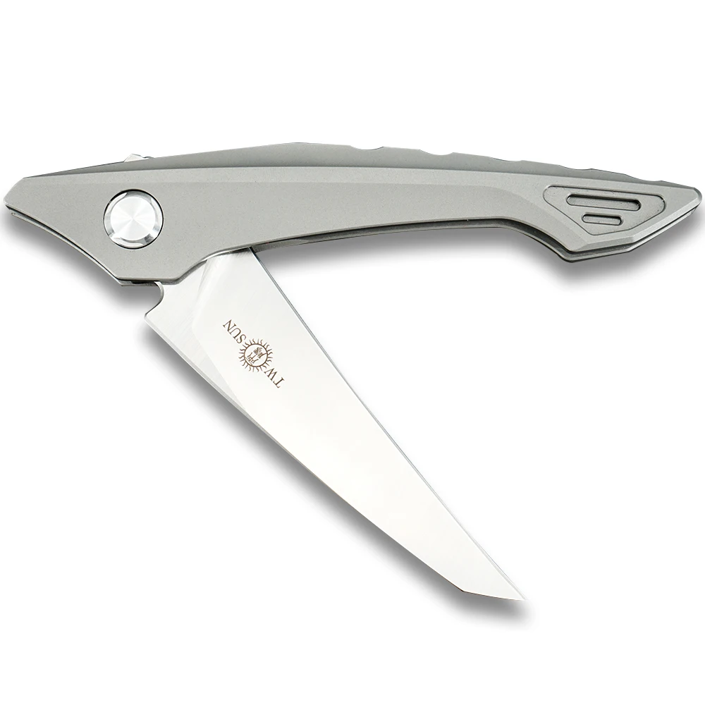 TwoSun One цельная титановая ручка M390 Карманный складываемый карманный нож для выживания инструмент EDC Быстрое открытие TS78