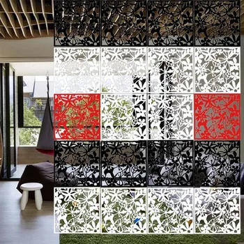 

4pcs Flower Wallpaper Wall Sticker Hanging Screen Curtain Room Divider Partition New Feshion Home Decoration