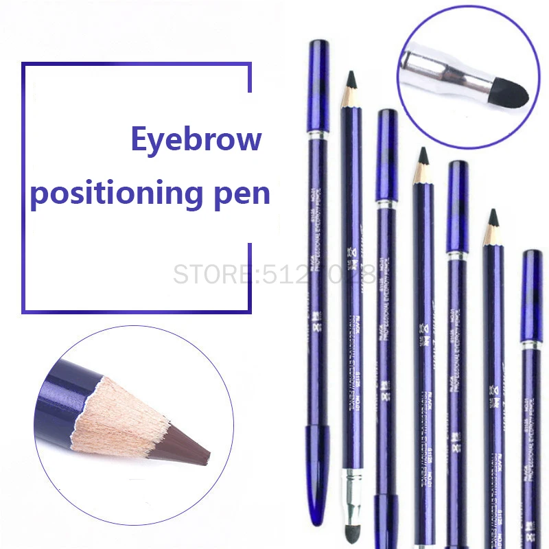12pcs Waterproof Microblading Pen Permanent Makeup Tattoo Eyebrow Marker Pen Double-ended Positioning Pencil with Eraser перчатки makeup eraser