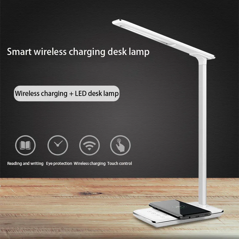 

Inductive Charging Intelligent LED Eye Protection Desk Lamp Foldable Office Study Bedroom Desk Lamp