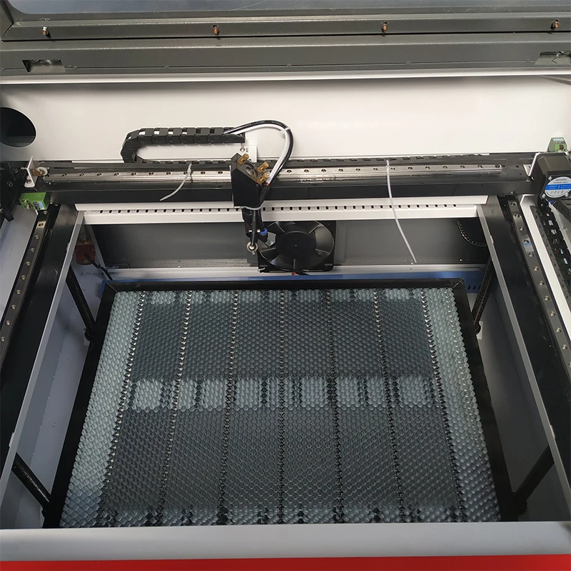 Laser engraver 9060 100w ruida system XY axis  square linear  laser engraving 6090  go through long materials co2 laser cutting