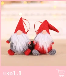 Christmas Swedish Gnome Red Wine Bottle Cap Santa Hats Cover Faceless Doll Santa Claus Home Decoration Sep-9