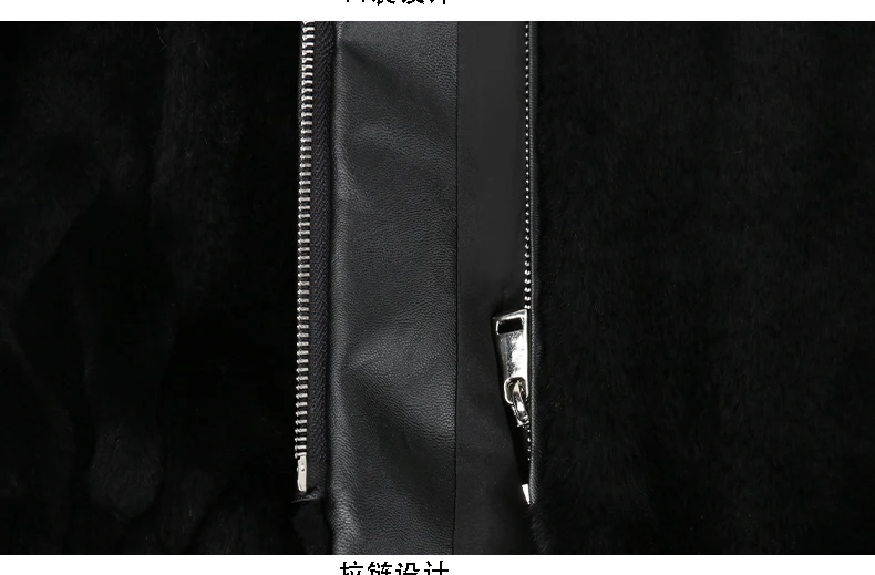 Cabolsas para Mulher Zíper com Capuz Cabolsa de Pele do Falso Nerazzurri Inverno Preto Quente Macio Manga Longa Tamanho Grande Coreano Moda 7xl 13 casaco de pele do falso plus size coreano moda 7xl