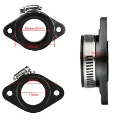 Motorcycle Carburetor Adapter Inlet Intake Pipe Rubber Mat For Mikuni 30-34 Carburetors UTV ATV Pit Dirt Bike
