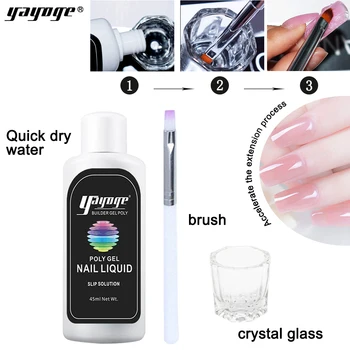

Yayoge Slip Solution Poly nail gel Permanent Liquid Odorless Alcohol Clear Acrylic Liquid For Nail Extension nail art tools
