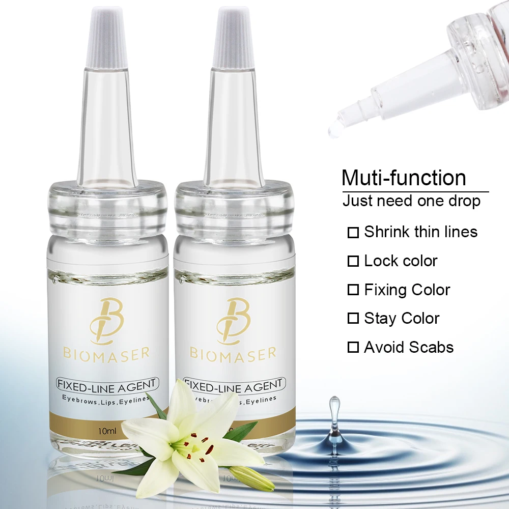 Biomaser Microblading Pigment Fixing Agent Permanent Makeup Ink Color Lock Assistence Eyebrow Fixed-line Tattoo Supplies tattoo ink tattoo ink pigment