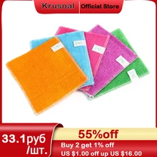 5/20PCS Dish Cloth Bamboo Fiber High Efficient Anti-grease Cleaning towel Washing Towel Magic Kitchen Cleaning Wiping Rag