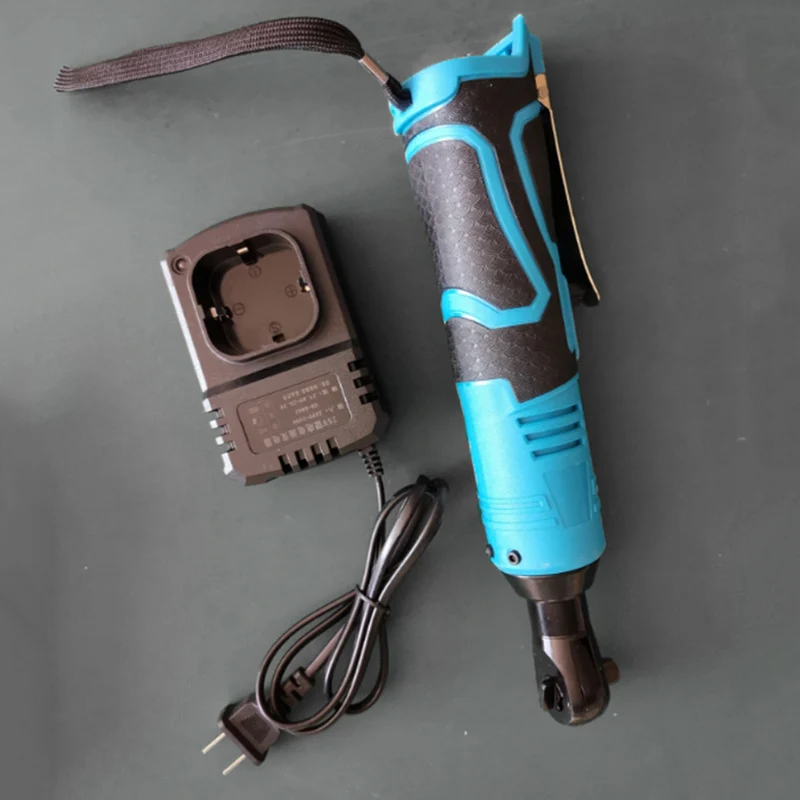 

1*wrench+1*charger 230RPM No-load Speed 60N.m 3/8inch Right Angle Cordless Electric Ratchet Wrench With Charger