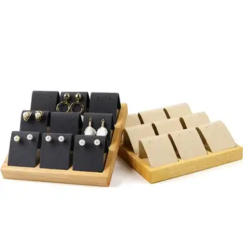 

9-Grid Jewelry Storage Boxes Earring Studs Organizer Rack Portable Earrings Display Tray for Store Bedroom Dressing Room