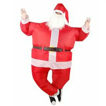 

Adult Christmas Santa Claus Inflatable Costume Blow Up Suit Party Outfit