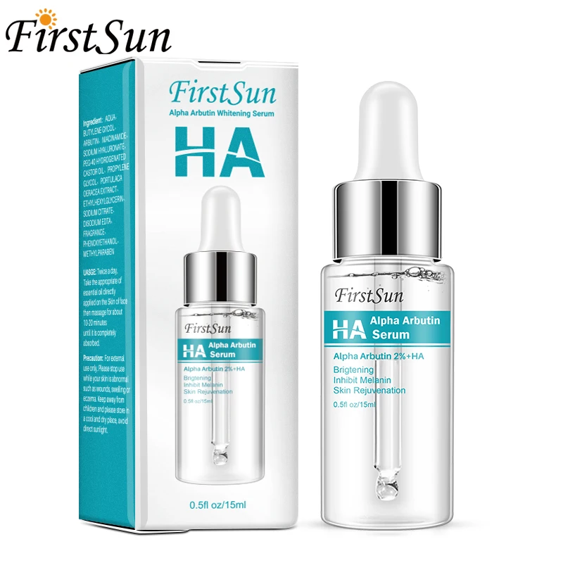 

Alpha Arbutin 2% + Hyaluronic Acid Face Serum Natural Reduce Sun Spots Wrinkles Freckle Face Serum Inhibit Melanin Whitening