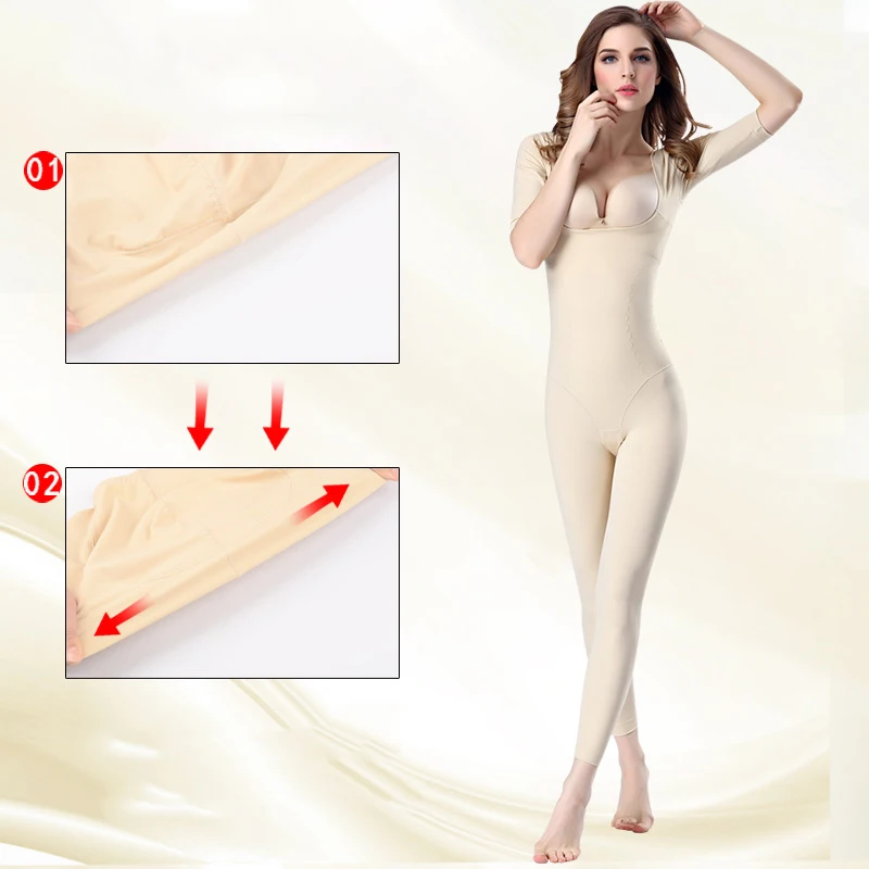 Full Body Shaper Female Slimming Bodysuit Plus Size Open Crotch