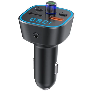 

NEW-Bluetooth Car Charger MP3 Player FM Transmitter - Wireless Radio Adapter for Vehicles