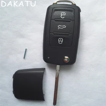 

DAKATU 3 Button flip folding remote key shell for VW NEW POLO Sagitar Golf 202AD WITH LOGO
