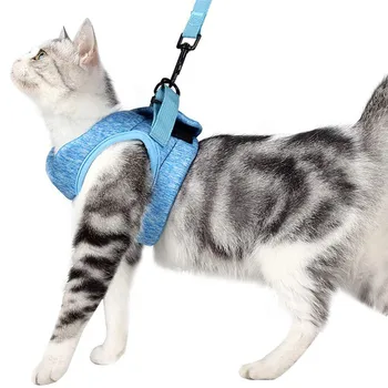 

Puppy Cat Vest Harness Collar Escape-Proof Cat Straps with Leash Set for Walking Adjustable Vest Harnesses and Leash Set#1