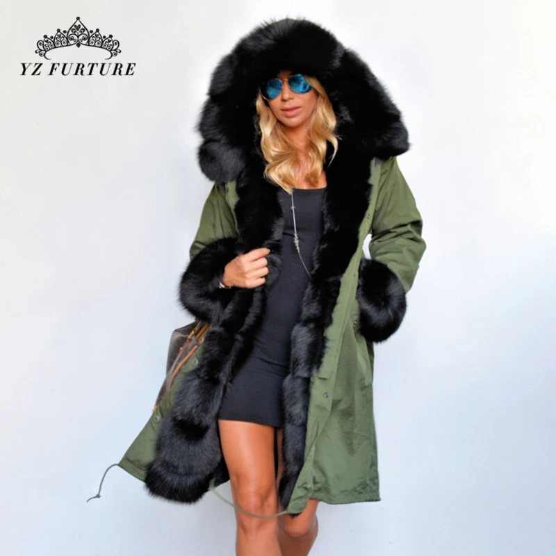 winter jacket women new long parka real fur coat big Hood fur collar hooded parkas thick outerwear street style