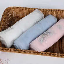 2 метра мягкая сетка тюль ткань Орхидея Цветочная вышивка из кружевной ткани Чистая Пряжа ручной работы diy свадебное платье юбка одежда материал