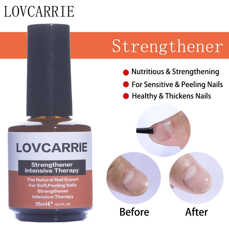 

LOVCARRIE Nail Strengthener Natural Cuticle Oil 15ML Intensive Nail Repair Liquid Treatment Revitalizer Protein Base for Nails