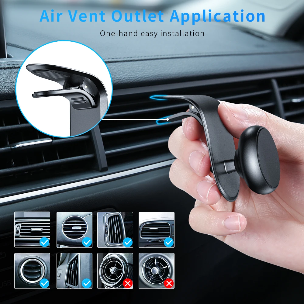 FLOVEME Metall Magnetische Auto Telefon Halter Air vent Outlet Halterung Auto Handy Halter Stehen F